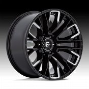 Fuel Rebar 6 D849 Gloss Black Milled Custom Truck Wheels